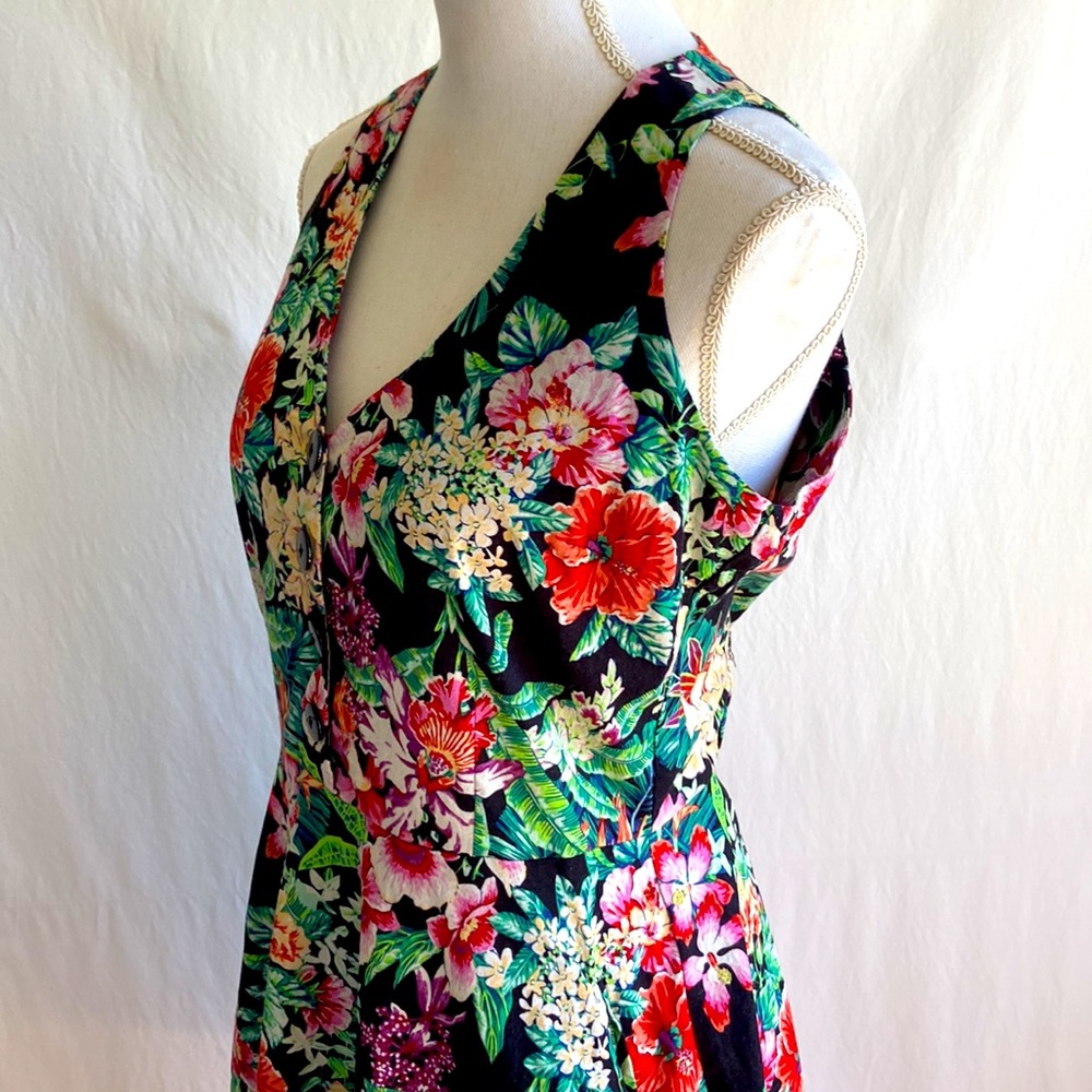 Dangerfield Floral Print Fit & Flare Skater Dress Sz 14 - Picture 5 of 10